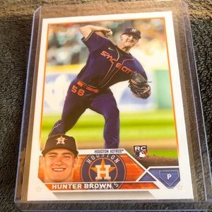 HUNTER BROWN 2023 Topps Series 1 ROOKIE CARD RC #111 HOUSTON ASTROS